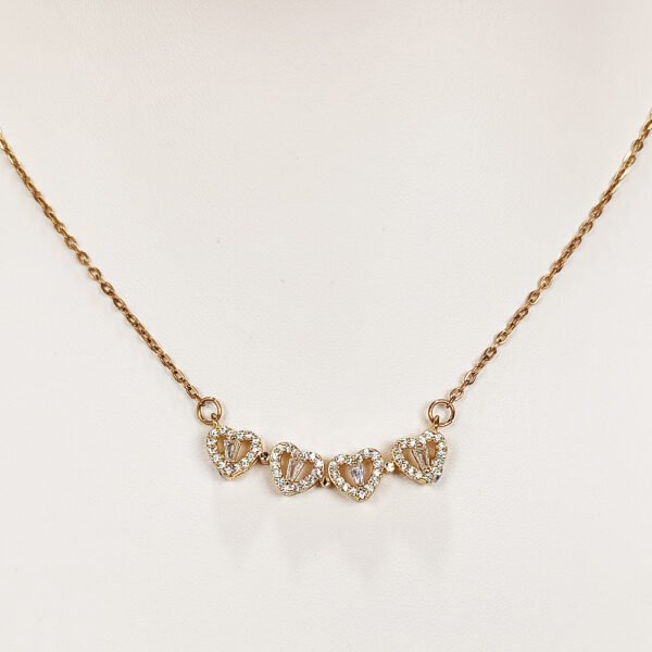 Collar Corazones Imantados - Dorado