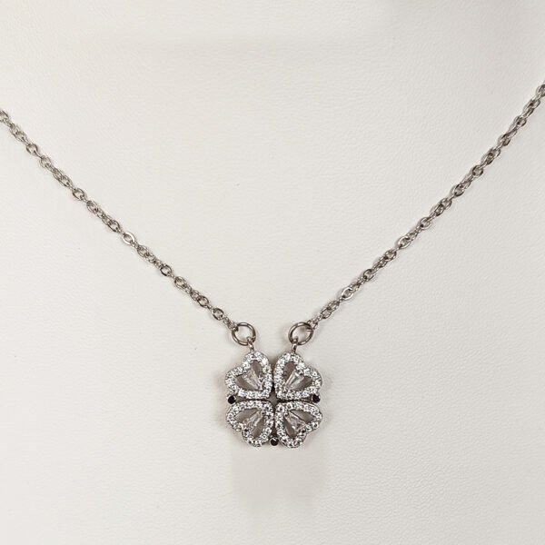 Collar Corazones Imantados - Plata