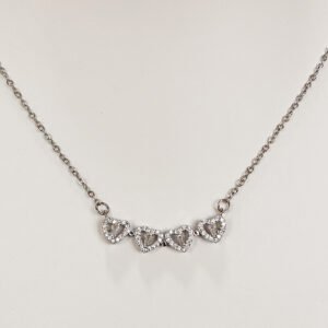 Collar Corazones Imantados - Plata